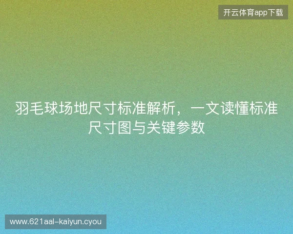 羽毛球场地尺寸标准解析，一文读懂标准尺寸图与关键参数